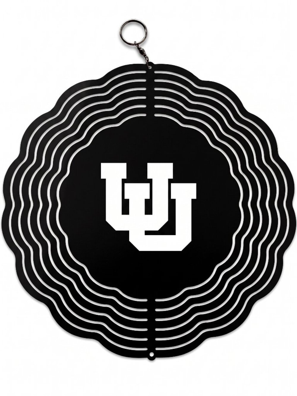 10" Utah Utes Metal Kinetic Wind Spinner - Outdoor Garden Hanging Decor
